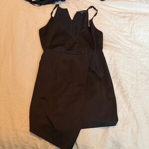 Lulu's Chic Black Asymmetrical Dress